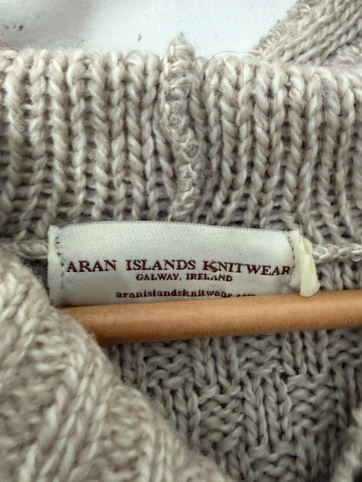 Aran Islands Knitwear Mens Wool Toggle Fisherman Sweater Cardiga - photo 3