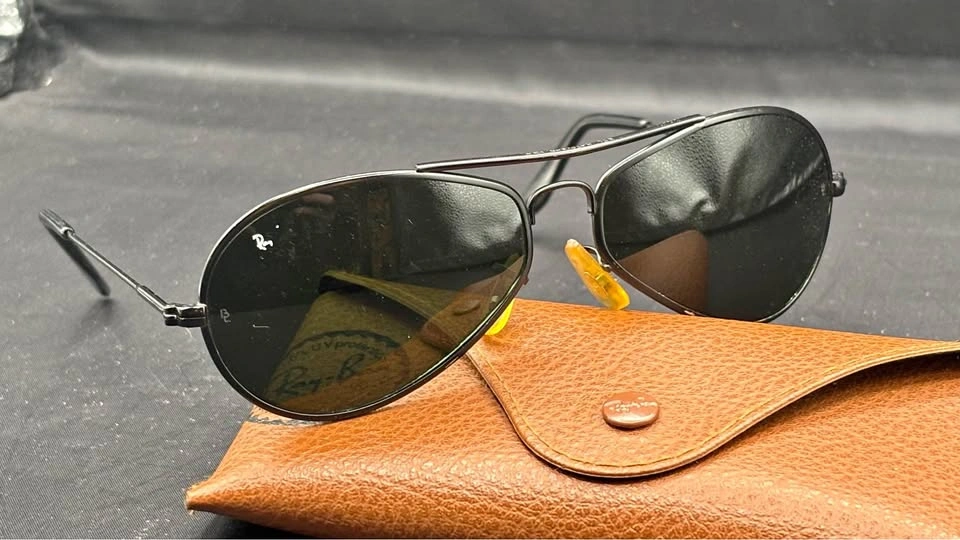 Vintage B&L Ray-Ban USA Black Laramie Aviators (56mm) w/ Case