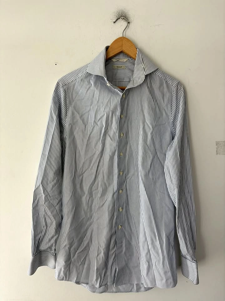 Suitsupply Traveller Striped Dress Shirt Size L