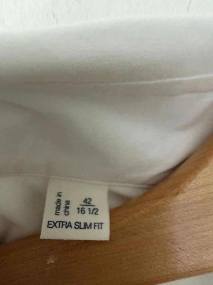 Suitsupply Cotton Stretch Button Up Classic White Shirt Size 16. - photo 4