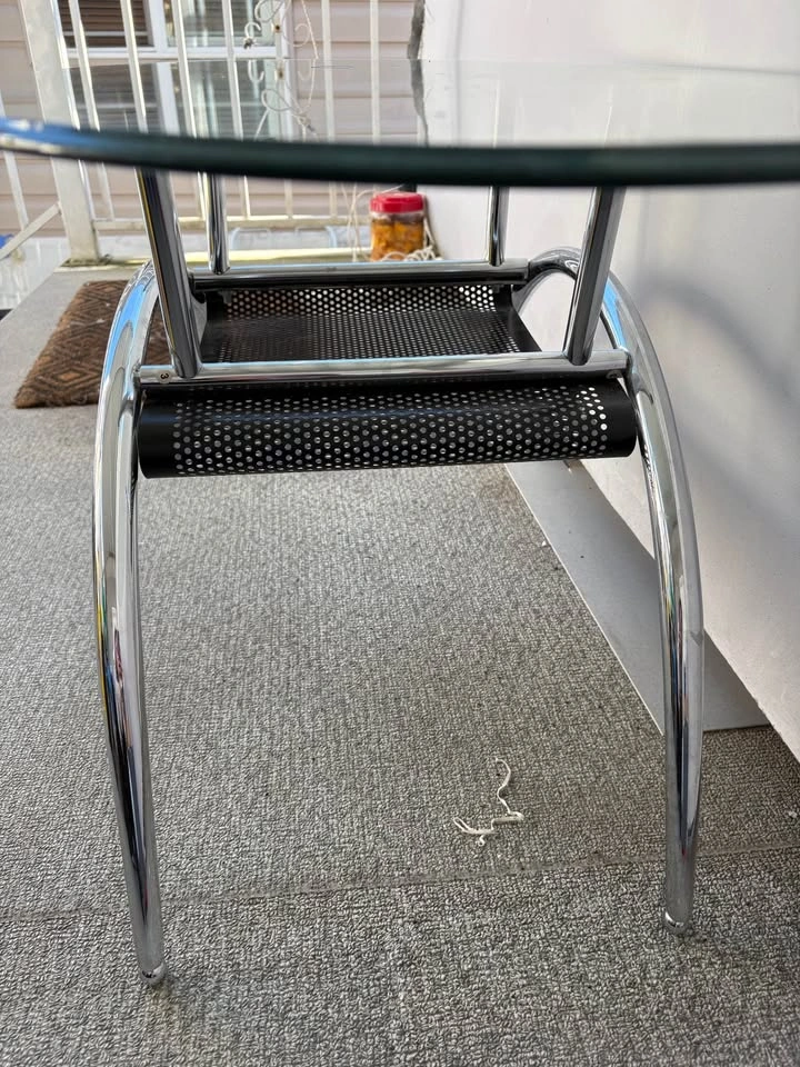 Glass Top Chrome Coffee Table - photo 4