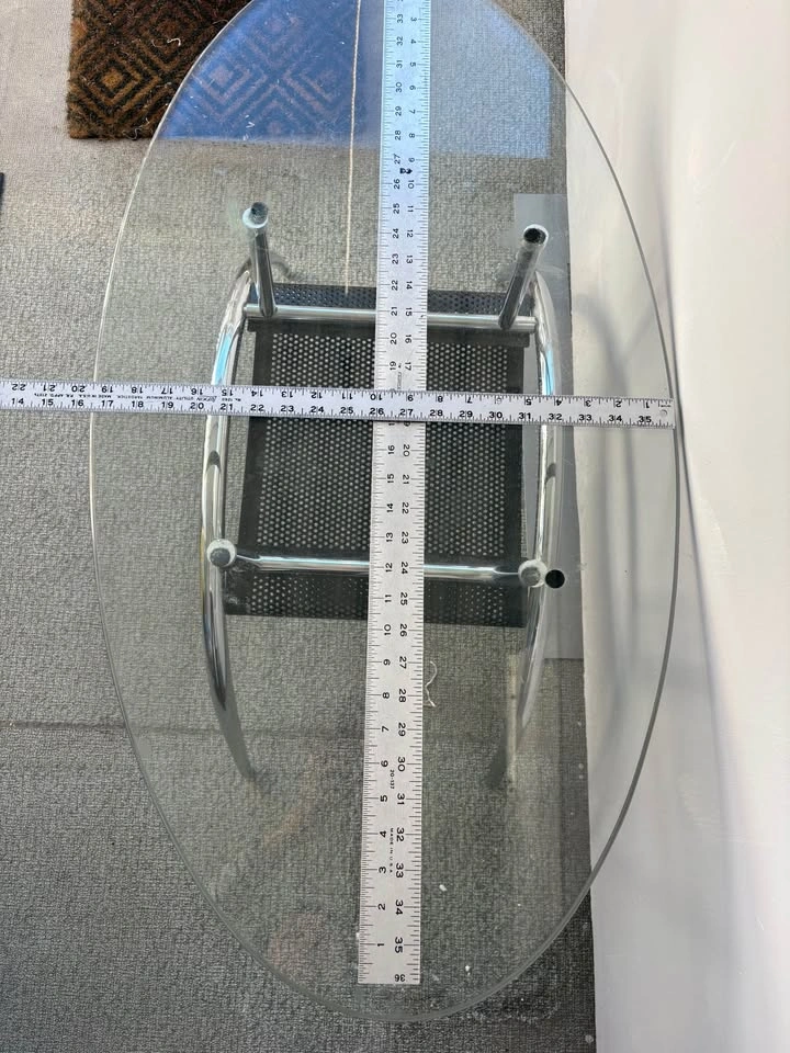 Glass Top Chrome Coffee Table - photo 5