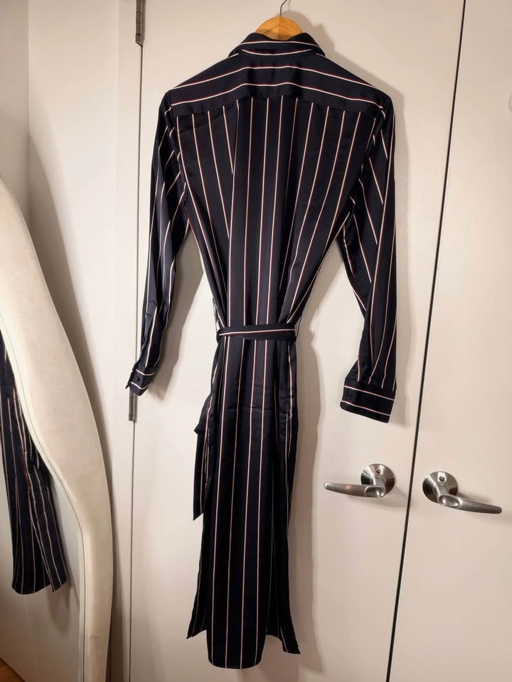 Lauren Ralph Lauren Deep Blue Satin Shirt Dress - photo 3