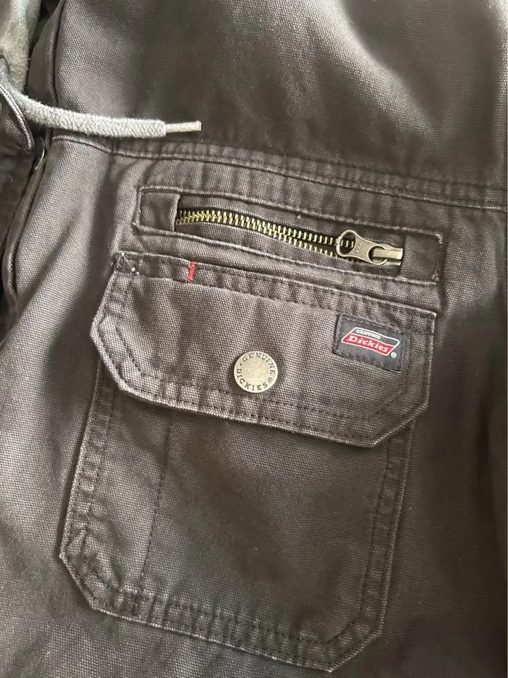 Black Dickies Work Jacket with Grey Hood - photo 2