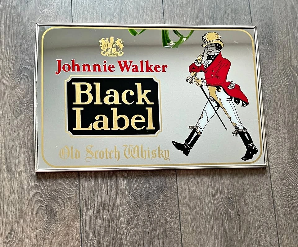 Vintage 1970 Johnny Walker Black Label Scotch Whisky Promotional