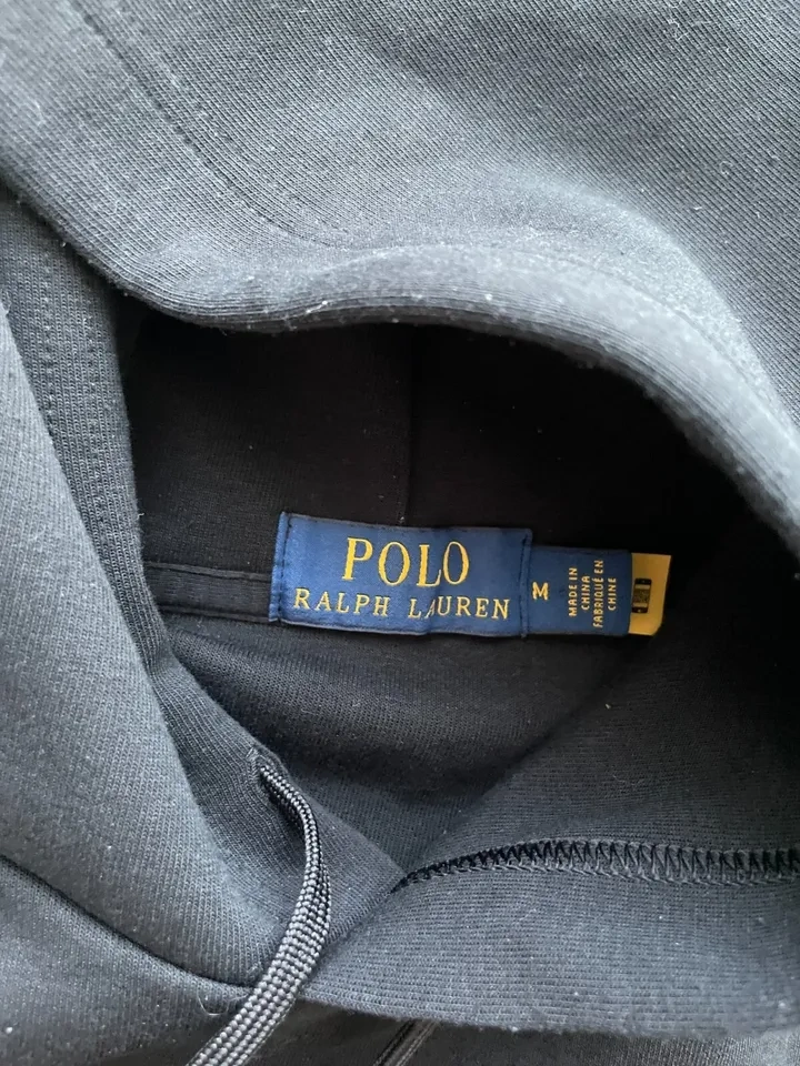 Polo Ralph Lauren RL Embroidered Logo Black Hoodie Size M - photo 2