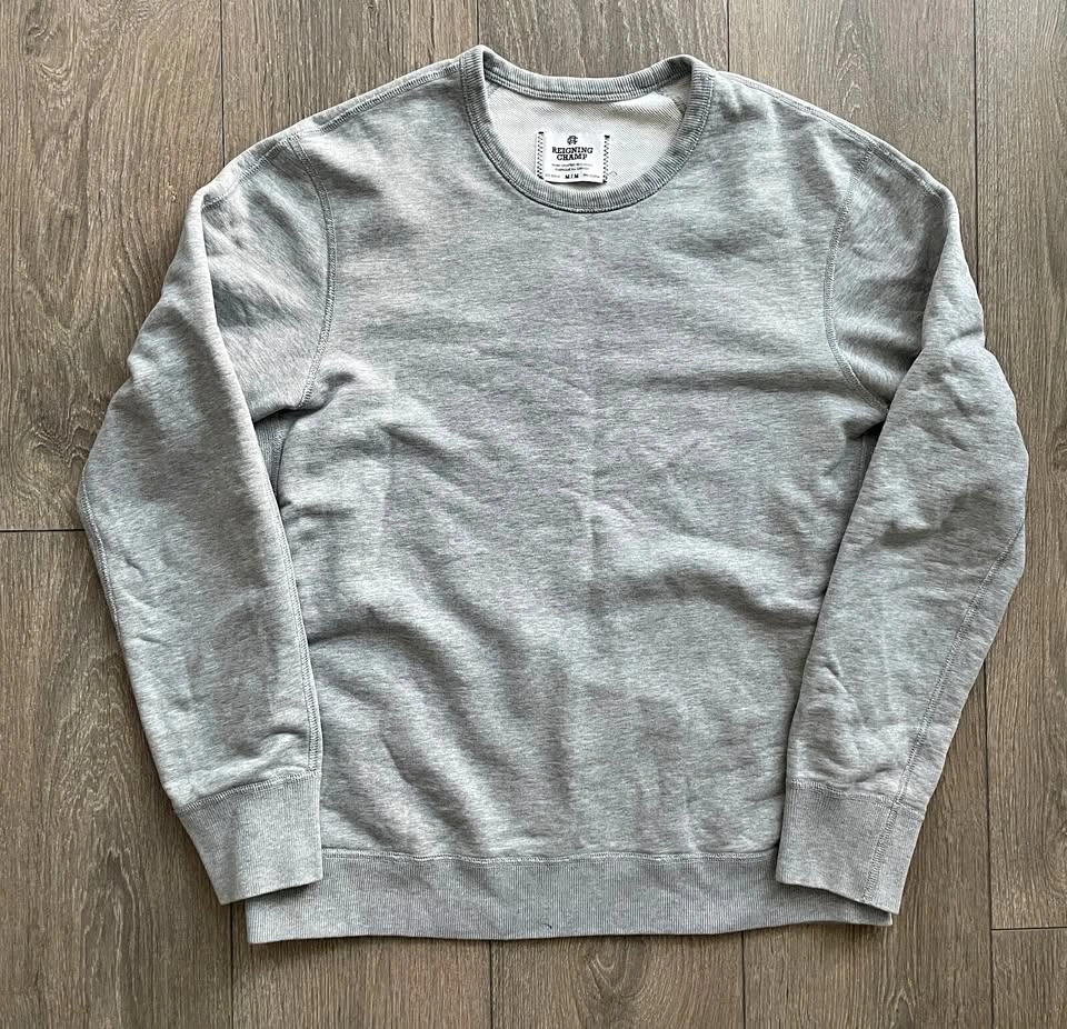 Reigning Champ Midweight Terry Gray Crewneck Sweatshirt Size M