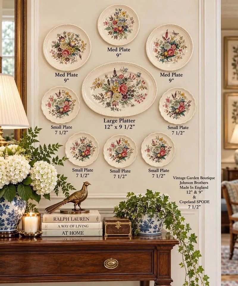 Gallery Wall Plates Spode & Johnson Bros Botanical - photo 2