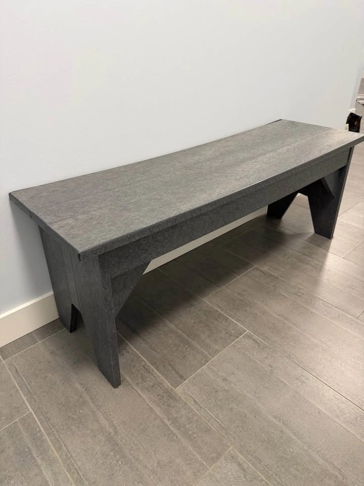 Gray Poly Lumber Outdoor Bench - photo 3
