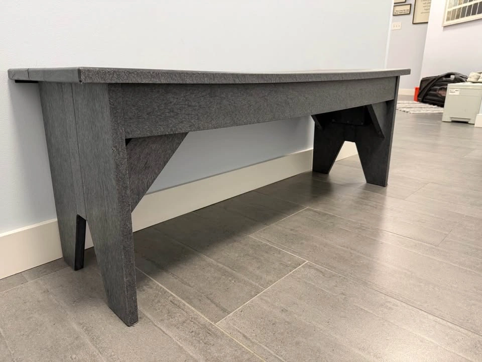 Gray Poly Lumber Outdoor Bench - photo 4
