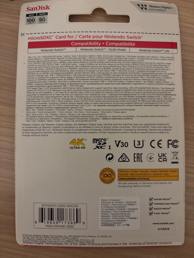 SanDisk 256GB MicroSDXC Card for Nintendo Switch - photo 2