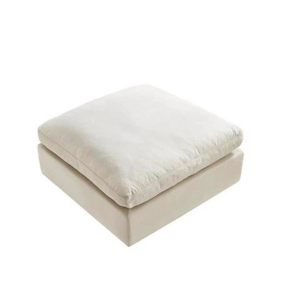 White Velvet Ottoman - Liquidation