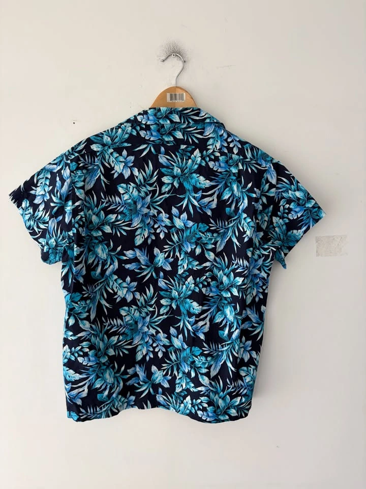 Naked & Famous Floral Short Sleeve Aloha Shirt Size L - photo 5