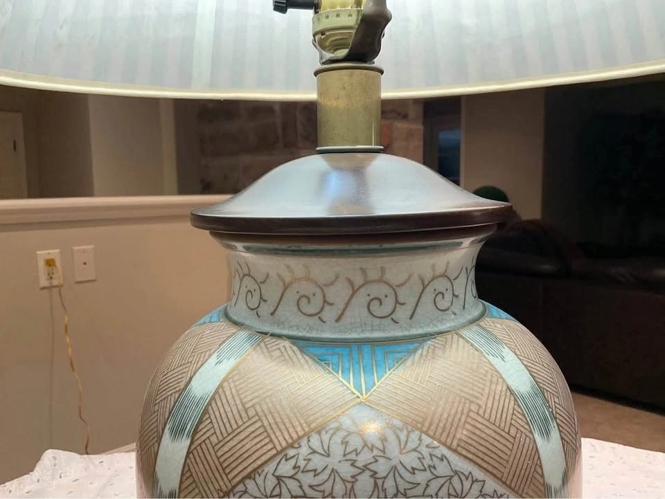 Ginger Jar Table Lamp VTG Fredrick Cooper - photo 5
