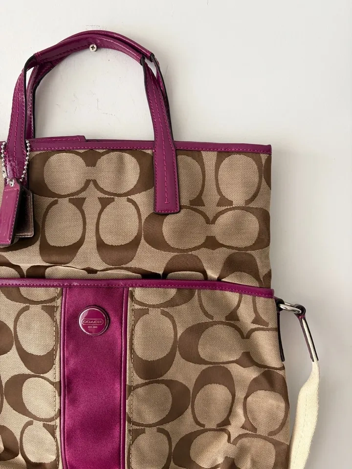 Coach Signature Stripe Foldover Tote Bag - photo 2