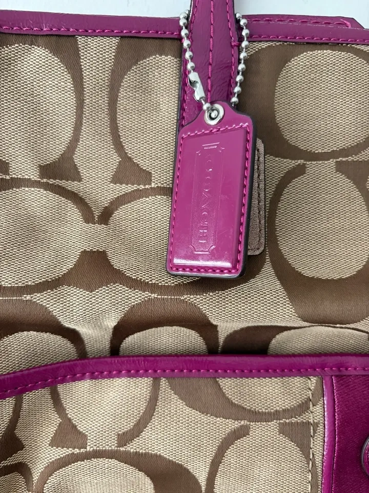 Coach Signature Stripe Foldover Tote Bag - photo 3