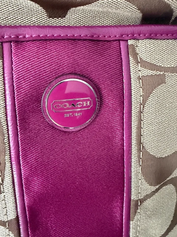Coach Signature Stripe Foldover Tote Bag - photo 4