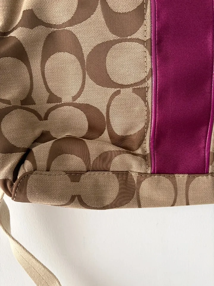 Coach Signature Stripe Foldover Tote Bag - photo 5