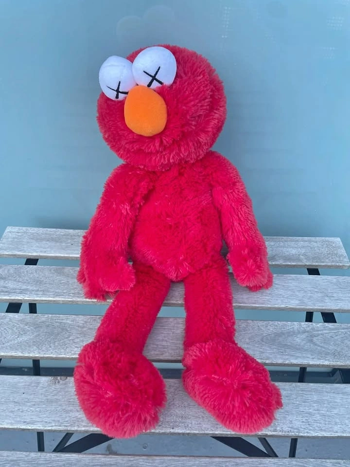 KAWS Sesame Street Uniqlo Elmo Plush Toy Red NEW