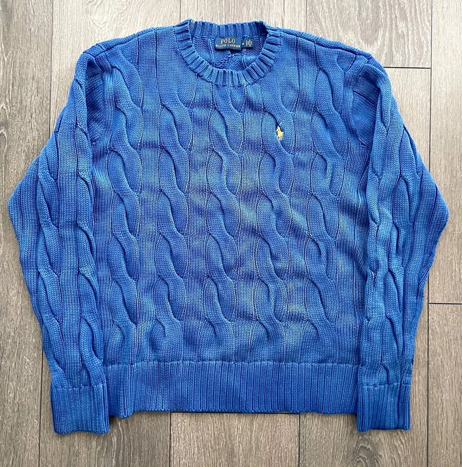 Polo Ralph Lauren Cable-Knit Cotton Sweater Women Size M