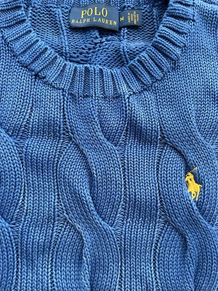 Polo Ralph Lauren Cable-Knit Cotton Sweater Women Size M - photo 2