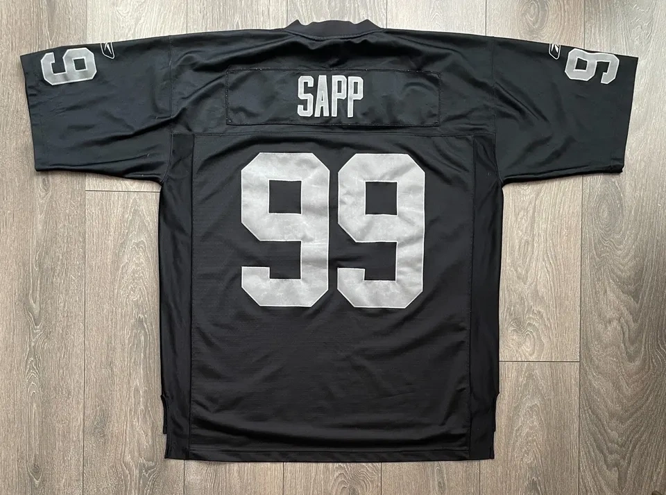 Vintage Reebok On Field Warren Sapp OAKLAND RAIDERS Jersey Size - photo 4