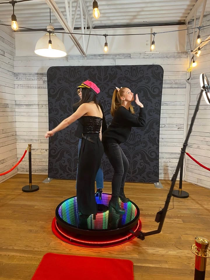 360 Photo Booth with Infinity LED Glass Platform 45.3” - photo 2