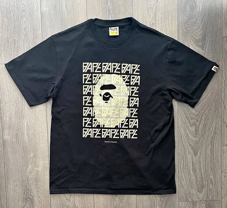 A Bathing Ape Bape Logo Monogram T-Shirt Size XL