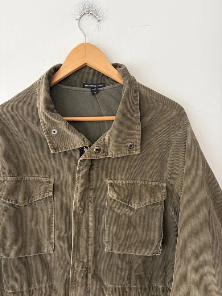 James Perse Corduroy Utility Jacket Size 4 - photo 2