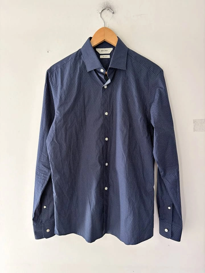 Z Zegna Soft Touch Long Sleeve Button Up Dress Shirt Size 40