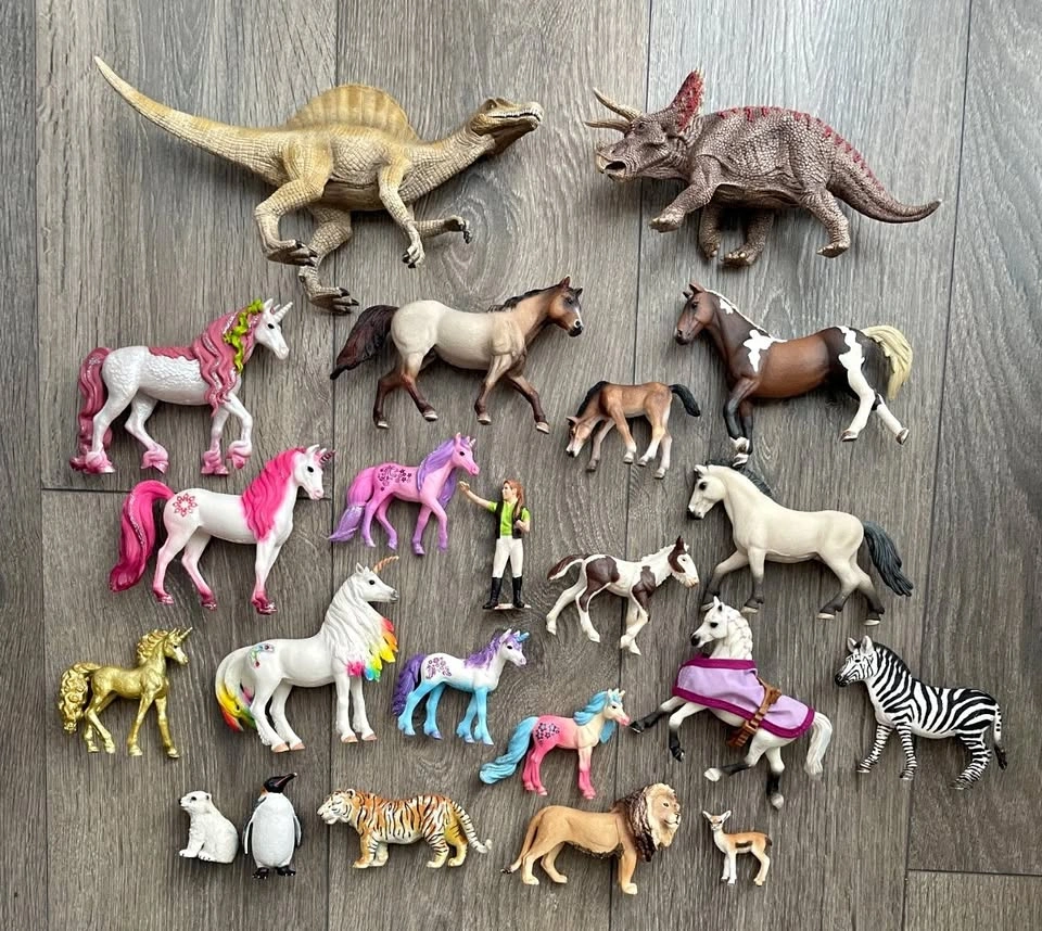 Vintage Schleich Horses and Animals Lot of 22