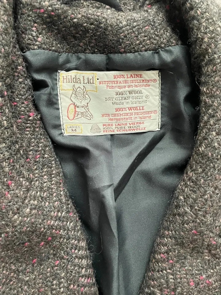 Vintage Hilda Ltd 100% Iceland Wool Jacket Size M - photo 2