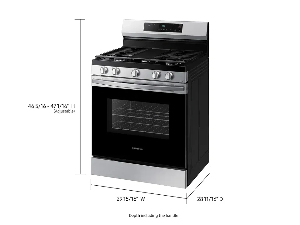 Samsung 30-in 5-Burner 6.0-cu ft Gas Range - Stainless Steel - photo 2