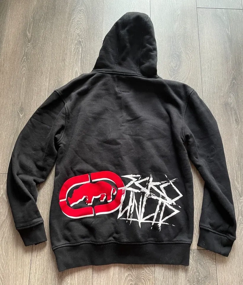 Vintage Ecko Unltd MMA Unlimited Hoodie Over Print Y2k Size M - photo 4