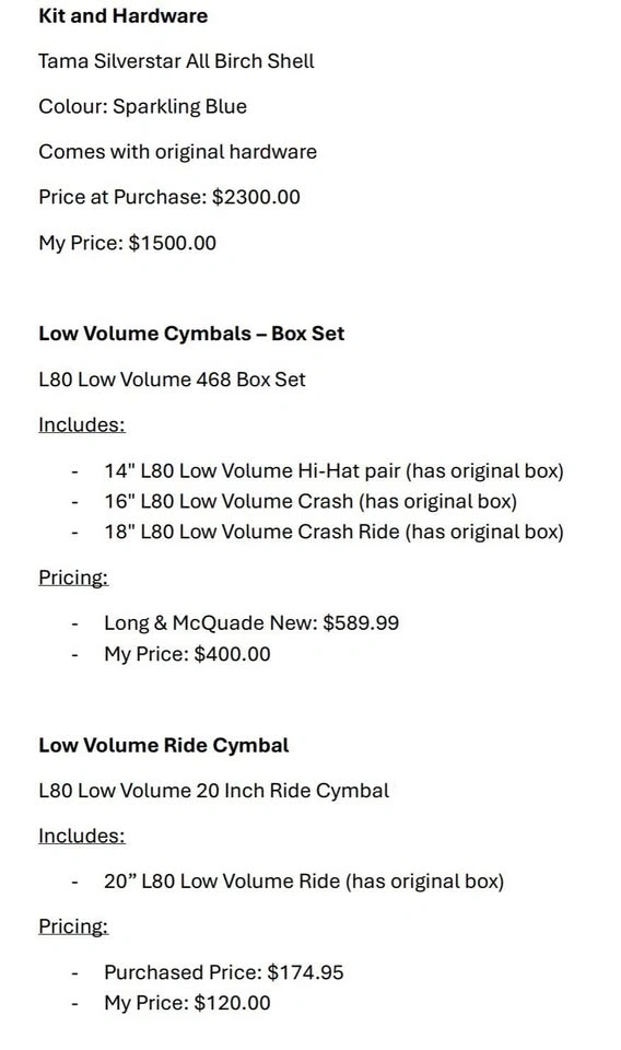 Tama Silverstar Drum Kit + Zildjian Cymbals & Low Volume - photo 5