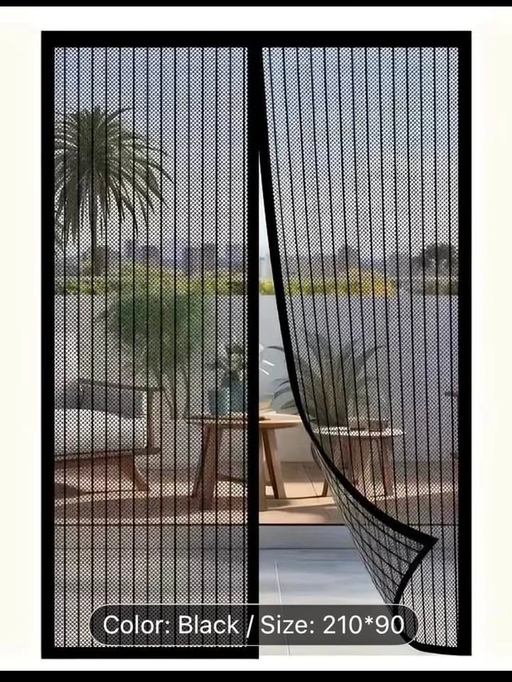 Total Vision Large Instant Mesh Door Guard 38" x 83" - Black