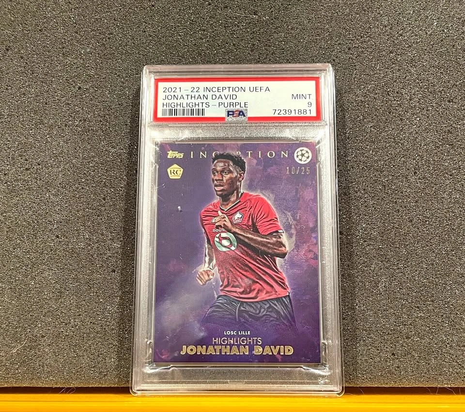 2021-22 Topps Inception UCL Jonathan David RC Rookie Purple /25