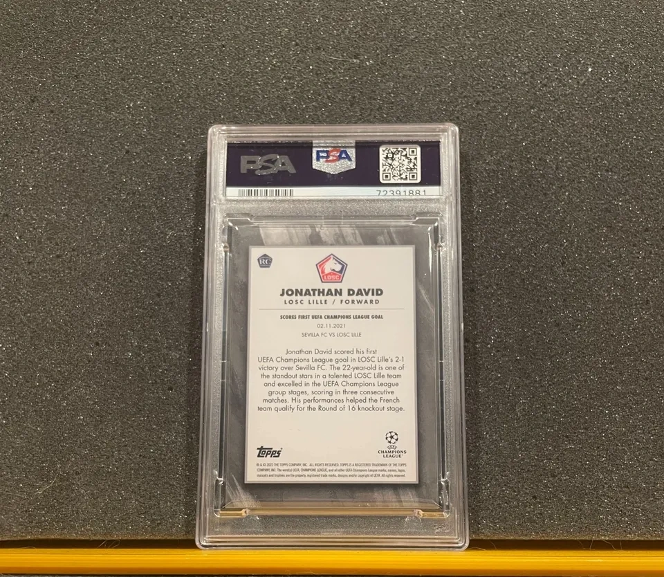 2021-22 Topps Inception UCL Jonathan David RC Rookie Purple /25 - photo 2