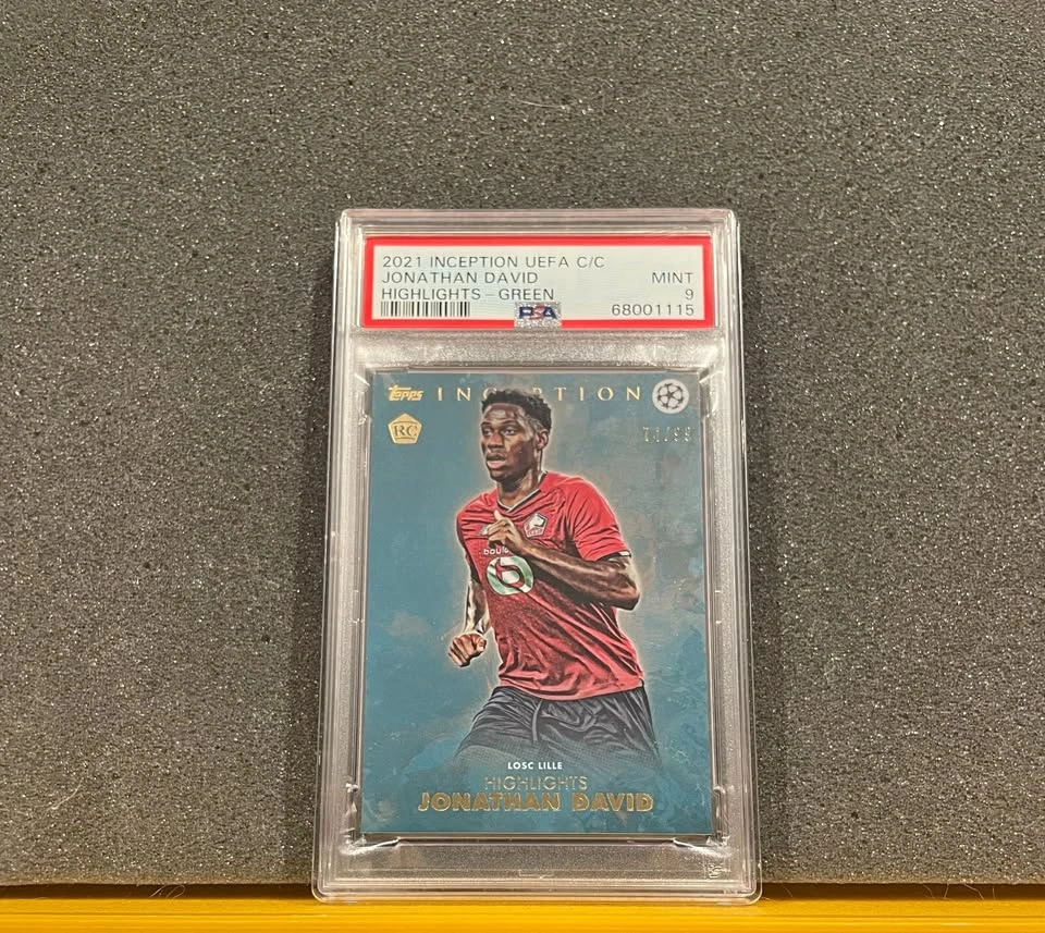 2021-22 Topps Inception UCL Jonathan David RC Rookie Green /99 P
