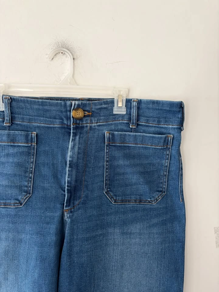 Maeve Anthropologie The Colette Denim Crop High Rise Wide Leg Je - photo 2