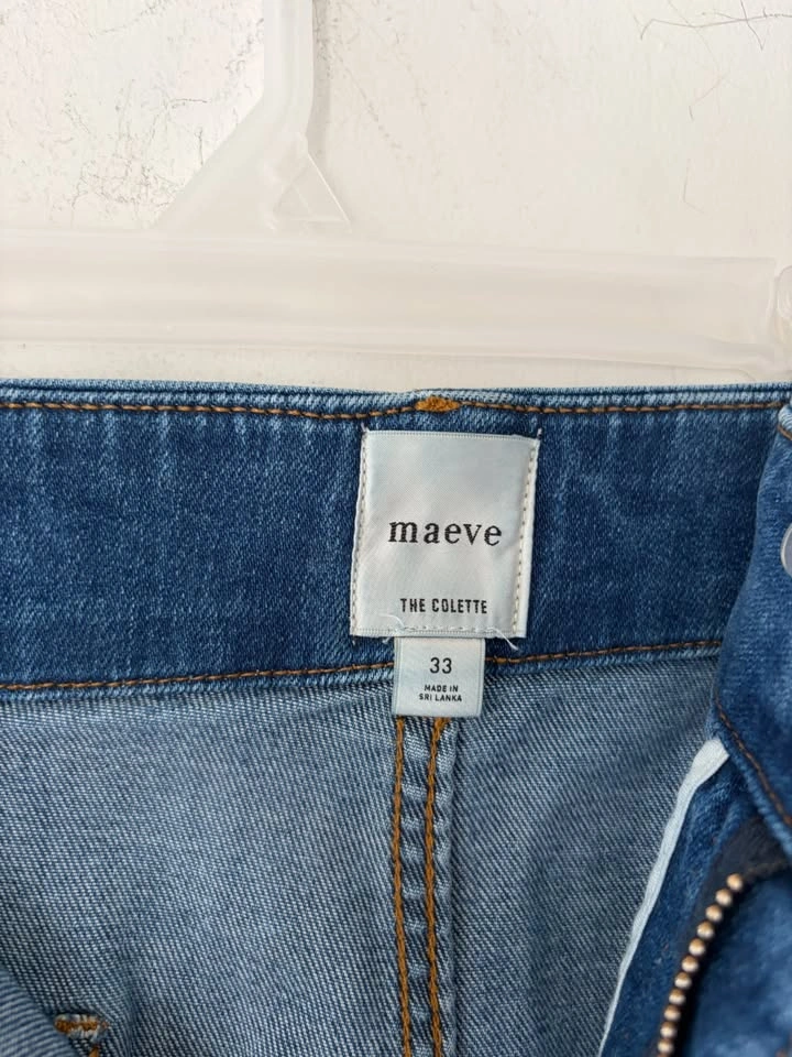 Maeve Anthropologie The Colette Denim Crop High Rise Wide Leg Je - photo 5