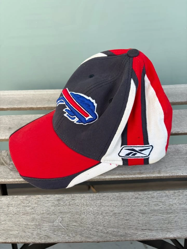 Vintage Buffalo Bills Reebok Hat Cap Fitted OSFA NFL Shield Logo - photo 2