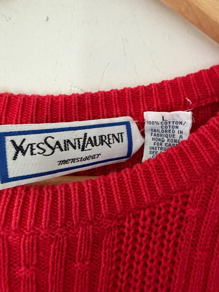 Vintage Yves Saint Laurent Menswear Sweater Size L - photo 3