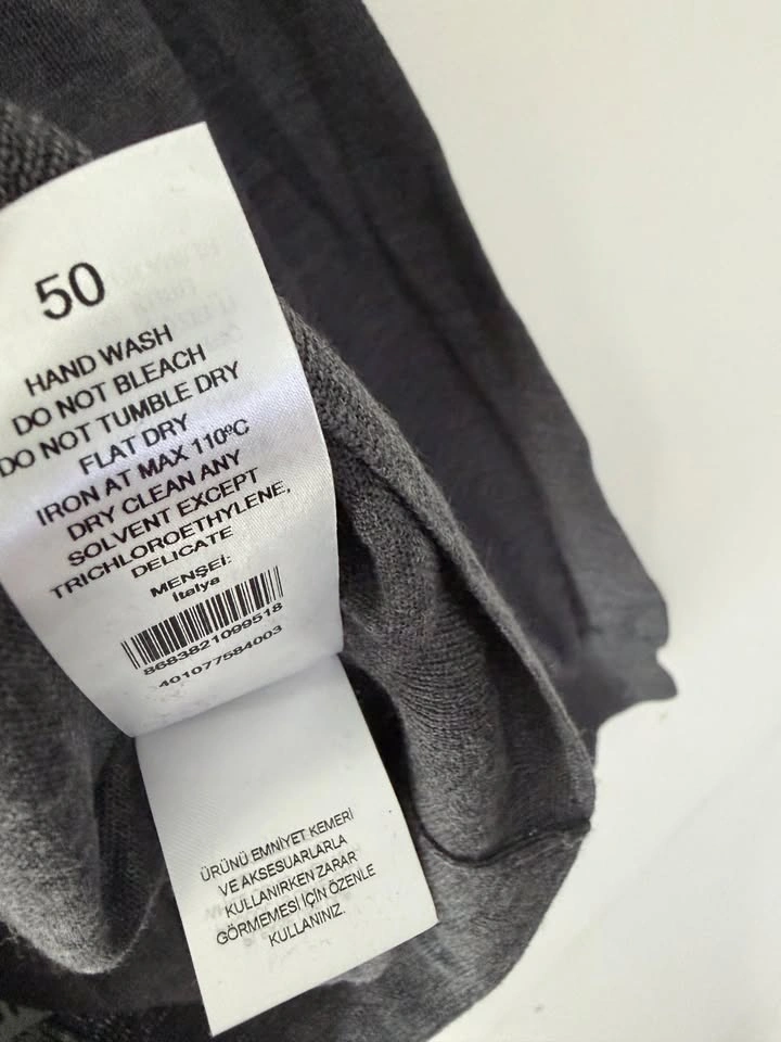 Gran Sasso Knit Long Sleeve Polo Shirt Size M - photo 5