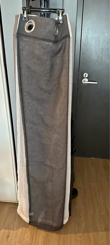 Faux Linen Ombré Sheer Curtains