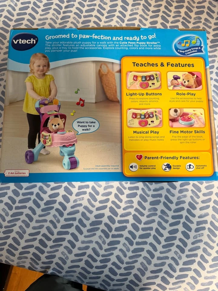 Vtech Cutie Paws Puppy Stroller - Brand New - photo 3