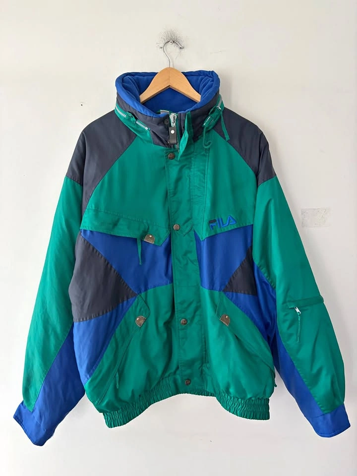 Vintage 1990s Fila Ski Team Italia Alberto Tomba Puffer Ski Jack