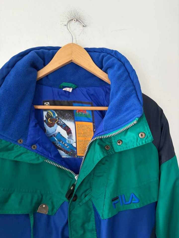 Vintage 1990s Fila Ski Team Italia Alberto Tomba Puffer Ski Jack - photo 4