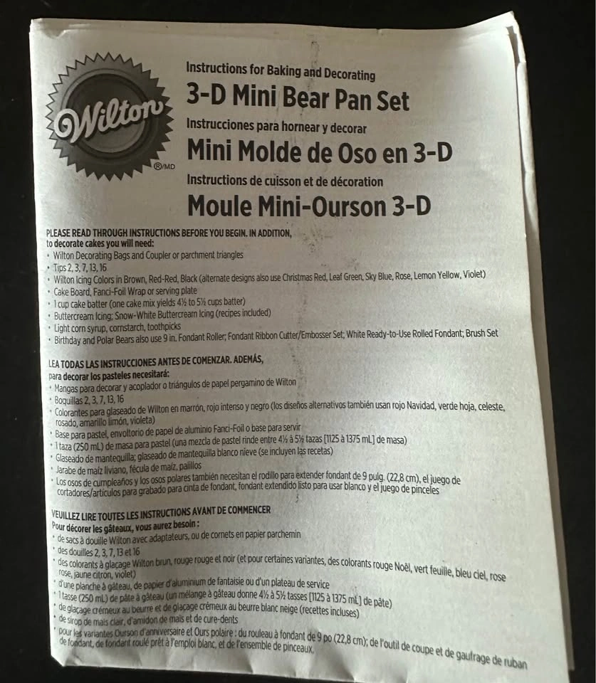Wilton 3-D Mini Bear Pan Set - photo 5