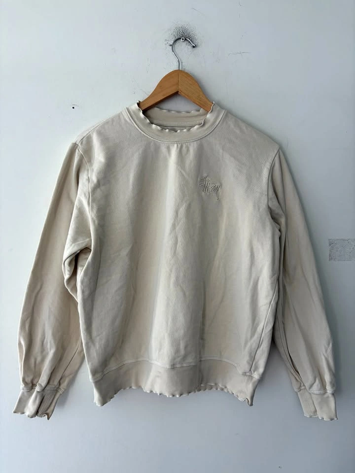 Stussy Laure Lettuce Edge Crew Sweatshirt Size S